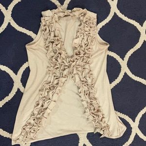 Cato ruffle sleeveless vest